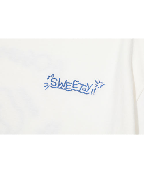 CHOONSIK EMBROIDERY SHORT SLEEVE TEE - 5 COLORS CREAM