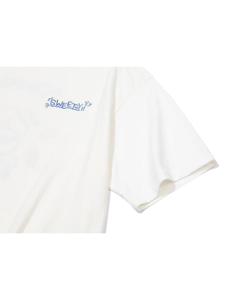 CHOONSIK EMBROIDERY SHORT SLEEVE TEE - 5 COLORS CREAM