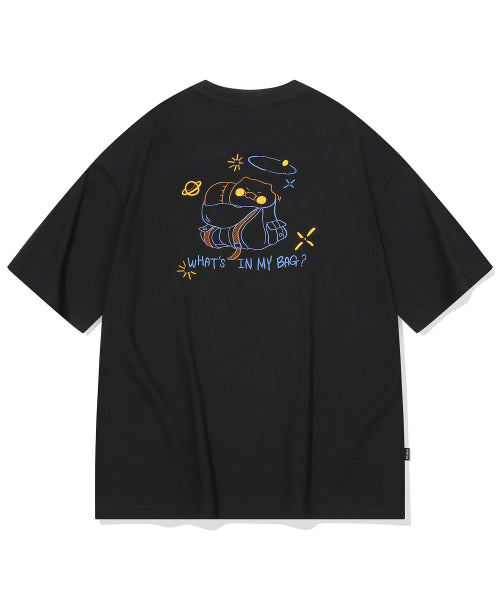CHOONSIK EMBROIDERY SHORT SLEEVE TEE - 5 COLORS BLACK
