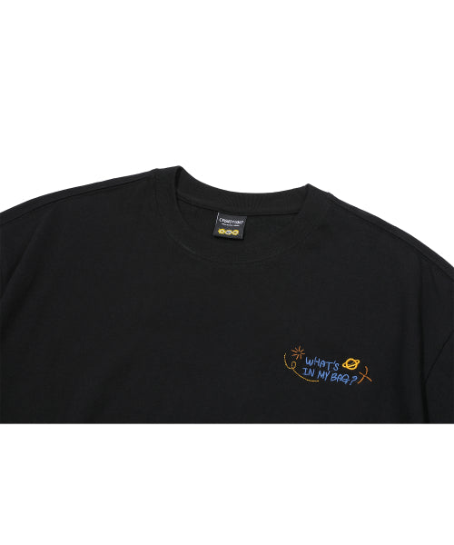 CHOONSIK EMBROIDERY SHORT SLEEVE TEE - 5 COLORS BLACK