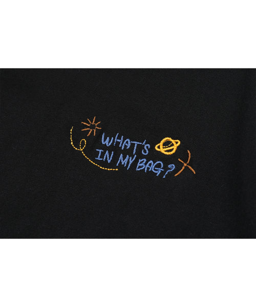 CHOONSIK EMBROIDERY SHORT SLEEVE TEE - 5 COLORS BLACK