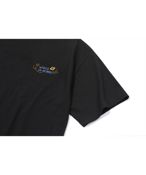 CHOONSIK EMBROIDERY SHORT SLEEVE TEE - 5 COLORS BLACK