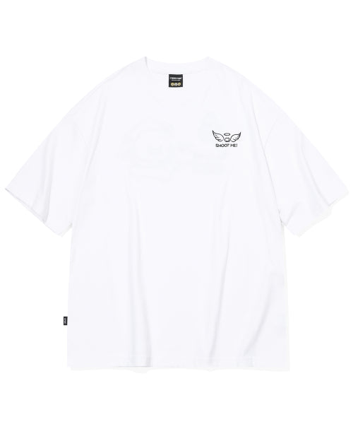 CHOONSIK EMBROIDERY SHORT SLEEVE TEE - 5 COLORS WHITE