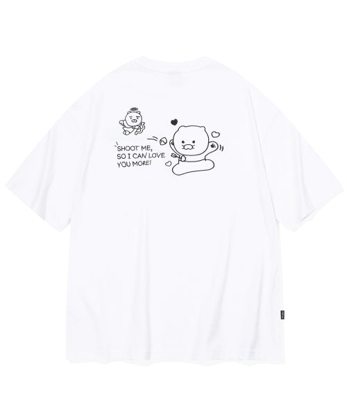 CHOONSIK EMBROIDERY SHORT SLEEVE TEE - 5 COLORS WHITE