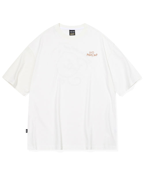 TEE CHOONSIK EMBROIDERY SHORT SLEEVE TEE - 2 COLORS CREAM
