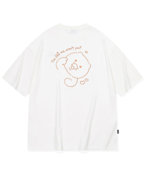 TEE CHOONSIK EMBROIDERY SHORT SLEEVE TEE - 2 COLORS CREAM