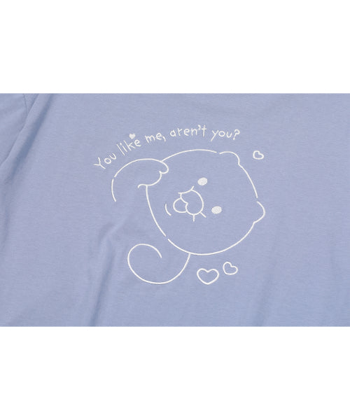 TEE CHOONSIK EMBROIDERY SHORT SLEEVE TEE - 2 COLORS GREY