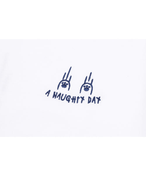 TEE DAY EMBROIDERY SHORT SLEEVE TEE - 2 COLORS WHITE