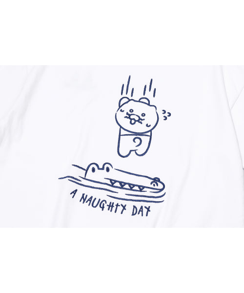 TEE DAY EMBROIDERY SHORT SLEEVE TEE - 2 COLORS WHITE