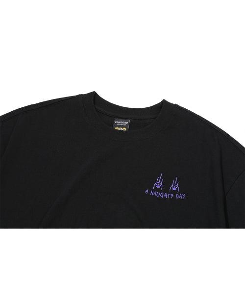 TEE DAY EMBROIDERY SHORT SLEEVE TEE - 2 COLORS BLACK