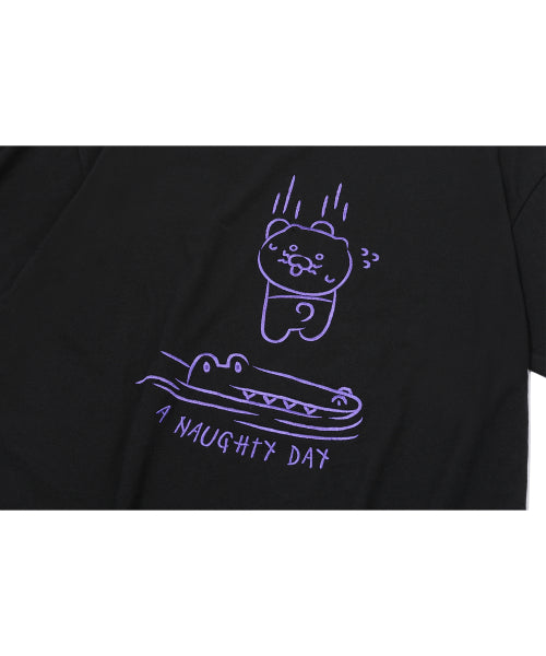 TEE DAY EMBROIDERY SHORT SLEEVE TEE - 2 COLORS BLACK
