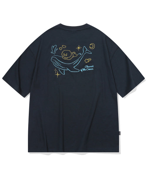 CHOONSIK EMBROIDERY SHORT SLEEVE TEE - 5 COLORS NAVY