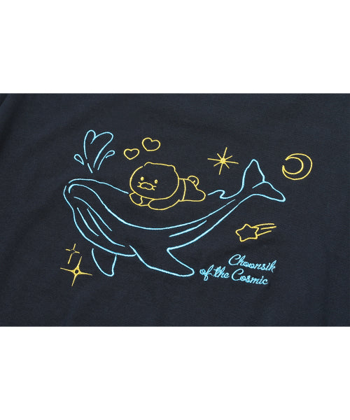 CHOONSIK EMBROIDERY SHORT SLEEVE TEE - 5 COLORS NAVY