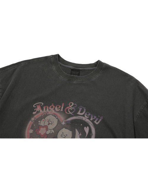 TEE CHOONSIK PIGMENT SHORT SLEEVE TEE - 2 COLORS SMOKE BLACK