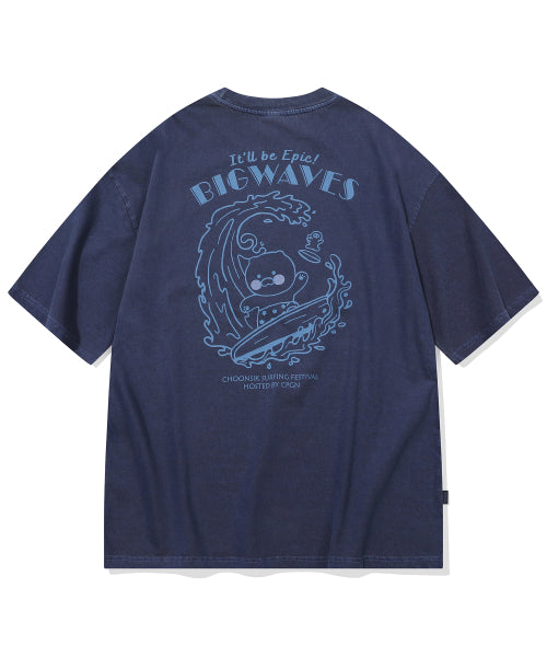 CHOONSIK PIGMENT SHORT SLEEVE TEE - 2 COLORS BLUE