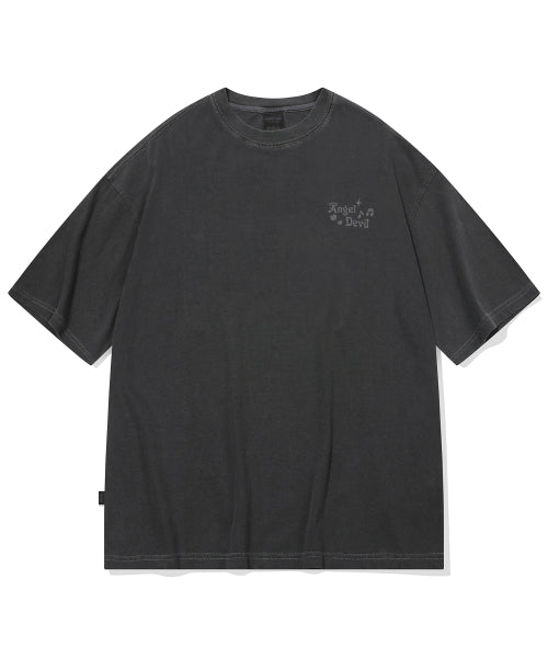 CHOONSIK PIGMENT SHORT SLEEVE TEE - 2 COLORS SMOKE BLACK