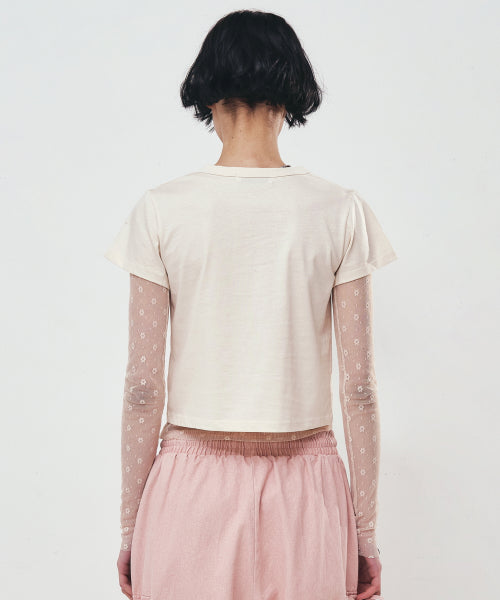 ROSE SIGNATURE CROP TOP #徐睿知同款! - 3 COLORS BEIGE