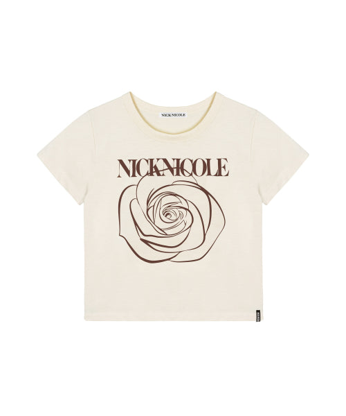ROSE SIGNATURE CROP TOP #徐睿知同款! - 3 COLORS BEIGE