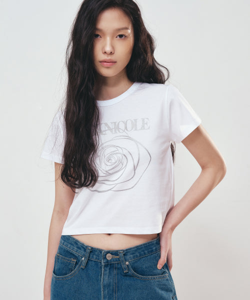 ROSE SIGNATURE CROP TOP #徐睿知同款! - 3 COLORS BEIGE