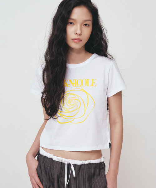 ROSE SIGNATURE CROP TOP #徐睿知同款! - 3 COLORS BEIGE