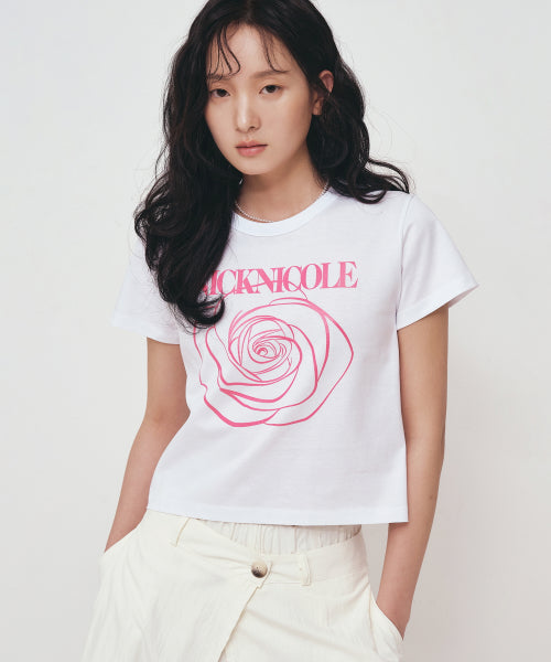 ROSE SIGNATURE CROP TOP #徐睿知同款! - 3 COLORS BEIGE