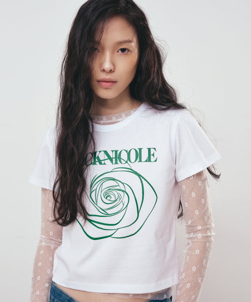 ROSE SIGNATURE CROP TOP #徐睿知同款! - 3 COLORS BEIGE