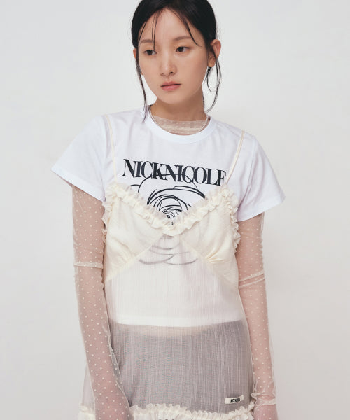 ROSE SIGNATURE CROP TOP #徐睿知同款! - 3 COLORS BEIGE