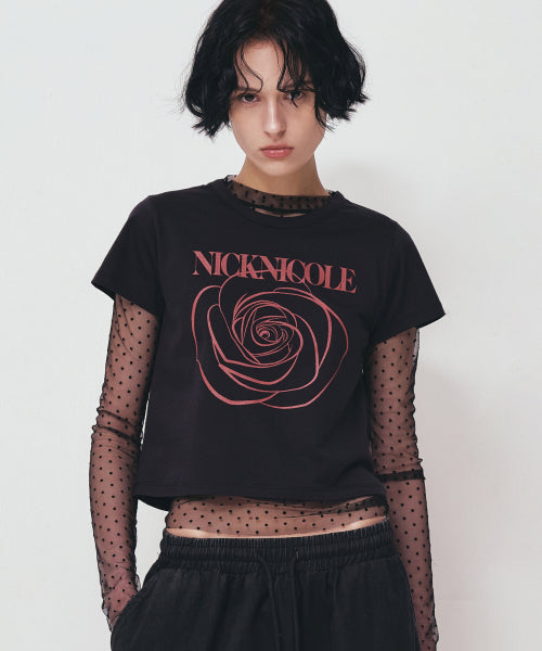 ROSE SIGNATURE CROP TOP #徐睿知同款! - 3 COLORS BEIGE
