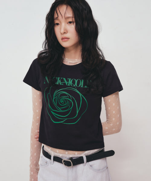 ROSE SIGNATURE CROP TOP #徐睿知同款! - 3 COLORS BEIGE