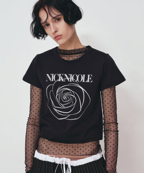 ROSE SIGNATURE CROP TOP #徐睿知同款! - 3 COLORS BEIGE