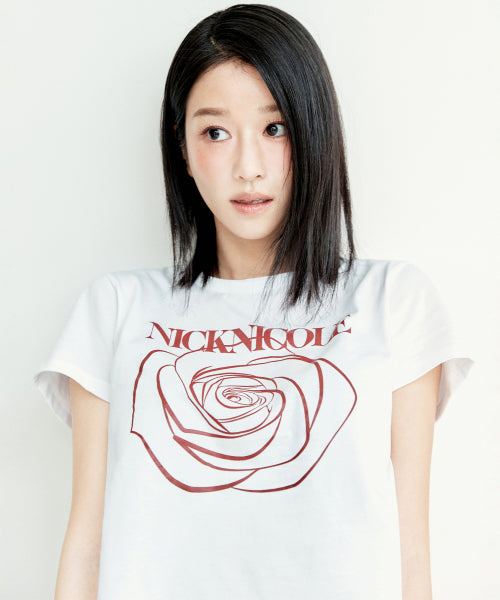 ROSE SIGNATURE CROP TOP #徐睿知同款! - 3 COLORS BEIGE