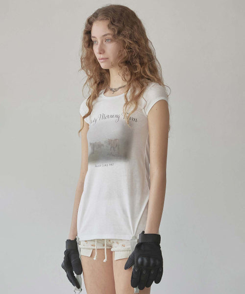 RANCH LINGERIE TEE - 2 COLORS WHITE