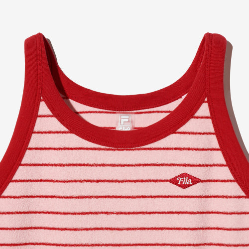 TERRY SLEEVELESS TEE PINK