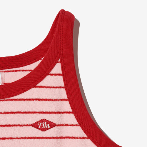 TERRY SLEEVELESS TEE PINK