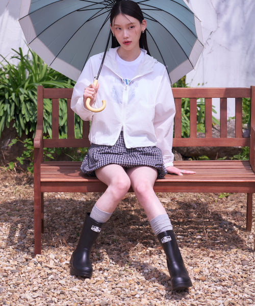 PLATFORM MIDDLE RAIN BOOTS HELEN BLACK