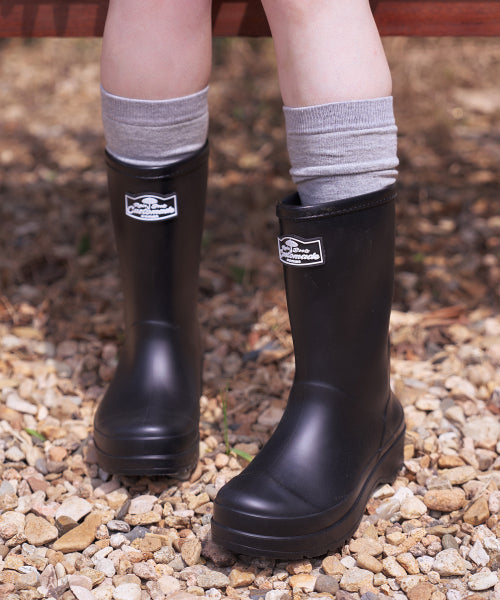 PLATFORM MIDDLE RAIN BOOTS HELEN BLACK