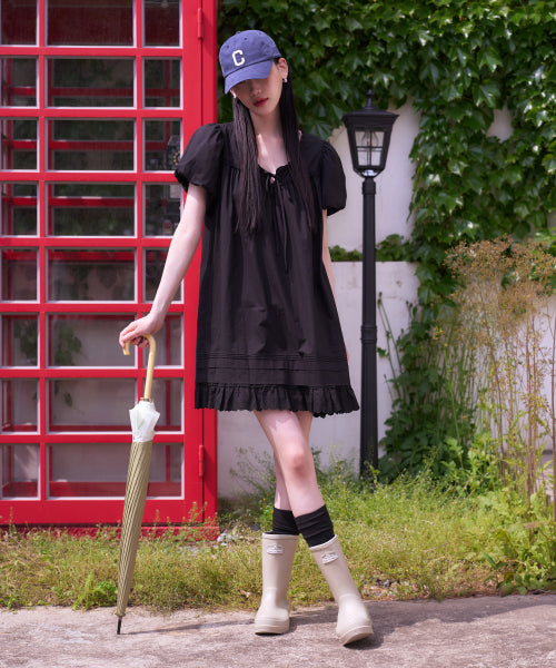 PLATFORM MIDDLE RAIN BOOTS HELEN BEIGE