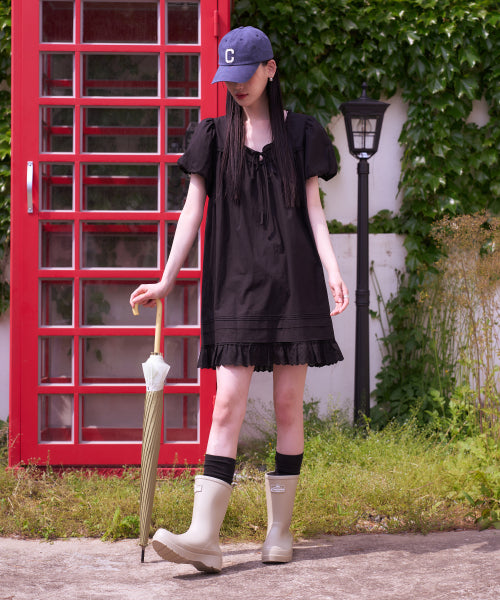 PLATFORM MIDDLE RAIN BOOTS HELEN BEIGE