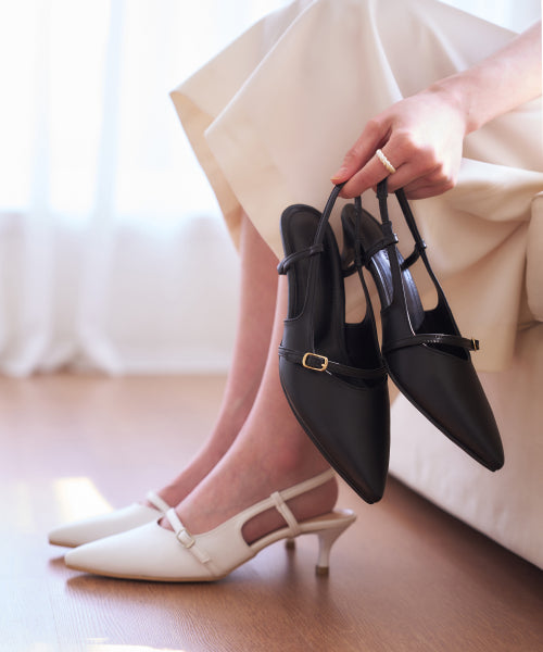 MARY JANE KITTEN HEEL SLINGBACK BLACK