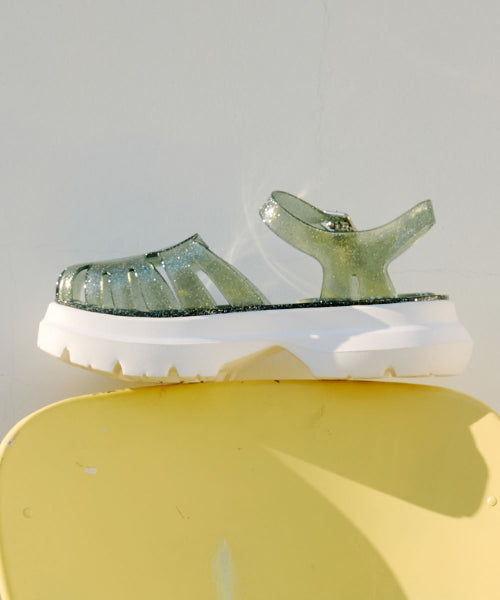 GLAIR PLATFORM FISHERMAN SANDALS - 8 COLORS BLACK