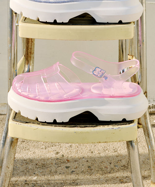 GLAIR PLATFORM FISHERMAN SANDALS - 8 COLORS BLACK