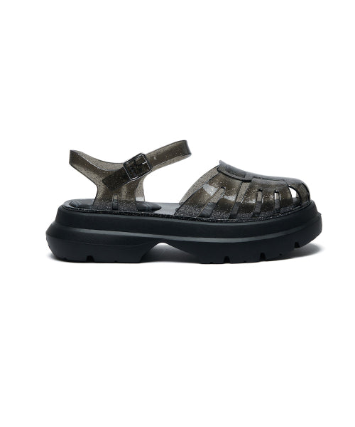 GLAIR PLATFORM FISHERMAN SANDALS - 8 COLORS BLACK