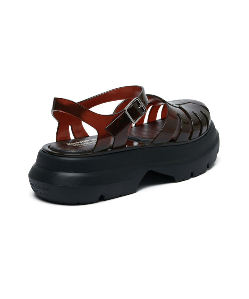 GLAIR PLATFORM FISHERMAN SANDALS - 8 COLORS BLACK