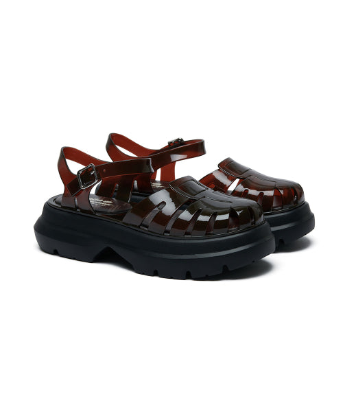 GLAIR PLATFORM FISHERMAN SANDALS - 8 COLORS BLACK