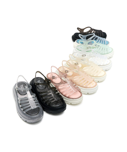 GLAIR PLATFORM SANDALS - 7 COLORS BLACK