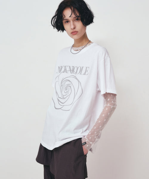 BIG ROSE SLEEVE TOP #徐睿知同款! - 5 COLORS WHITE