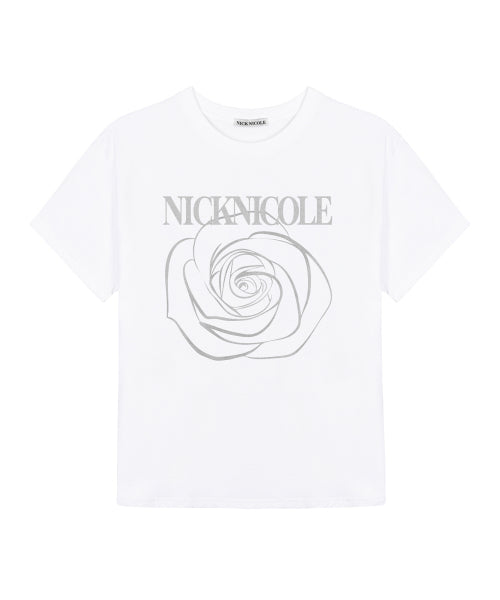 BIG ROSE SLEEVE TOP #徐睿知同款! - 5 COLORS WHITE