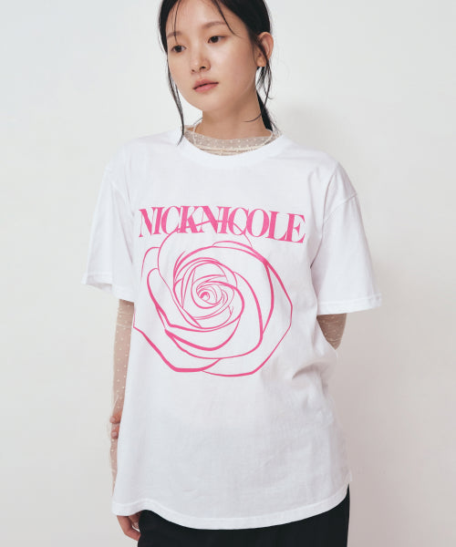 BIG ROSE SLEEVE TOP #徐睿知同款! - 5 COLORS WHITE