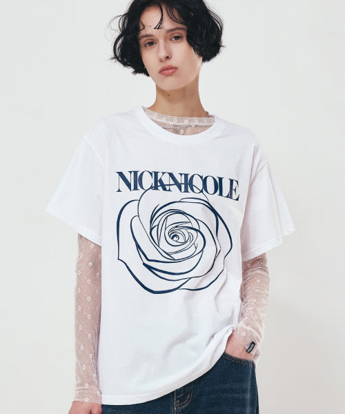 BIG ROSE SLEEVE TOP #徐睿知同款! - 5 COLORS WHITE