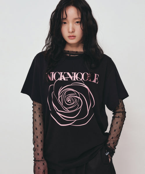 BIG ROSE SLEEVE TOP #徐睿知同款! - 5 COLORS WHITE
